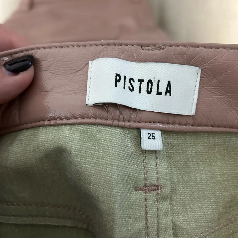 NWT PISTOLA Cassie Super High Rise Straight Leg Faux Leather Pants 25,28,30,31 - Picture 14 of 16